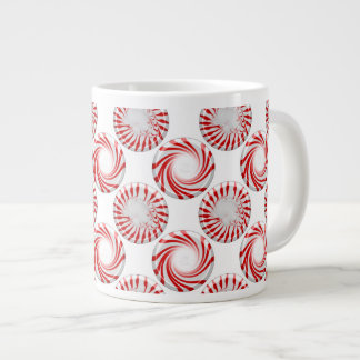 Caneca De Café Grande Peppermint Candy Dots Jumbo Coffee Mug