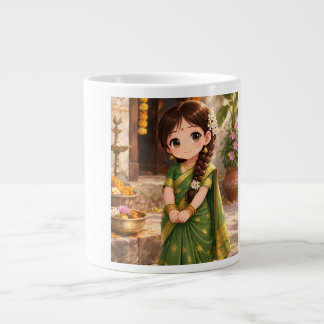 Caneca De Café Grande Pequena Grace de Verde