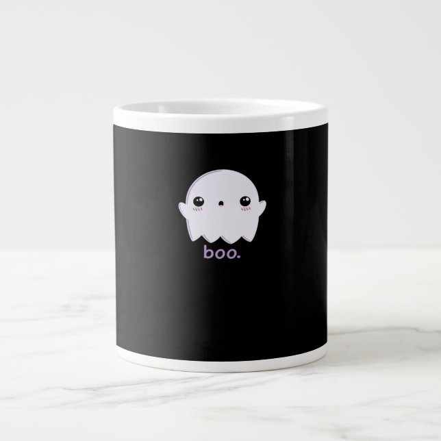 Caneca De Café Grande Pequeno Boo Cute Halloween (Frente)
