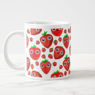 Caneca De Café Grande Pequenos morangos