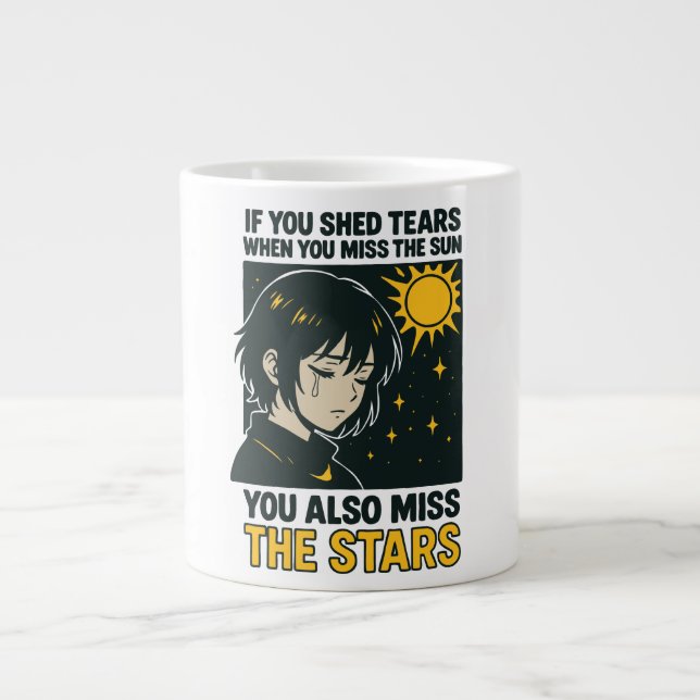 Caneca De Café Grande Perca as estrelas (Frente)