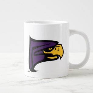 Caneca De Café Grande Perfil do Mascote do Falcão do Hunter College