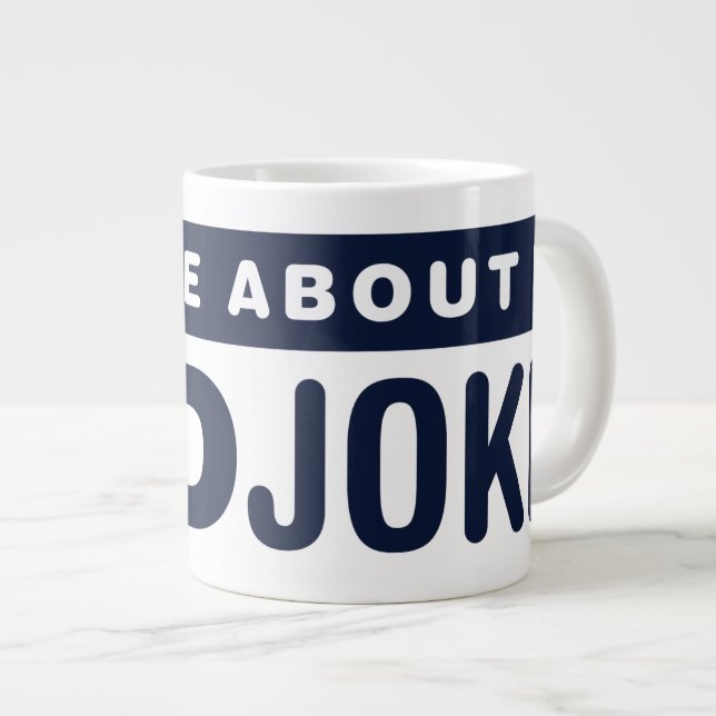 Caneca De Café Grande Pergunte-Me Sobre Minhas Piadas De Pai (Frente Esquerda)