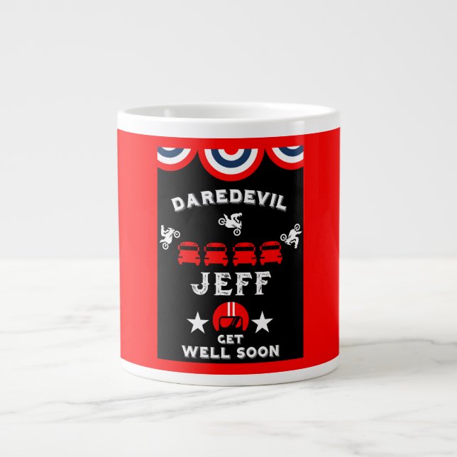 Caneca De Café Grande Perna Quebrada Pessoa Desajeitada Fica Bem (Frente)