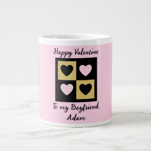Caneca De Café Grande personalização personalizada do casal de namorados
