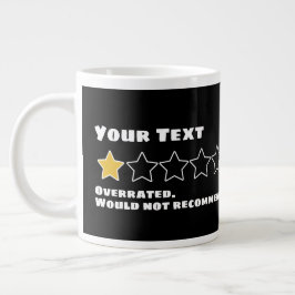 Caneca De Café Grande Personalizado Sobreclassificado Não Recomendaria