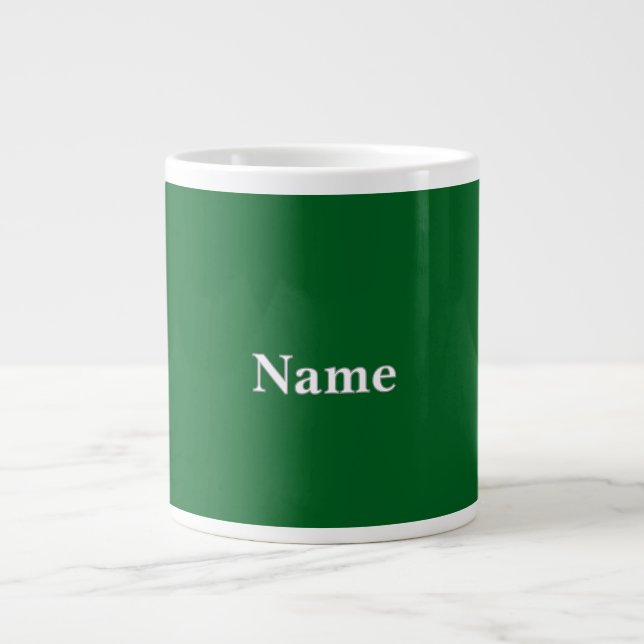 Caneca De Café Grande Personalizar Floresta Verde (Frente)