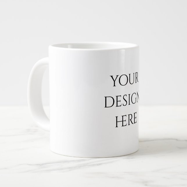 Caneca De Café Grande Personalizar ou Customizar  (Frente Esquerda)