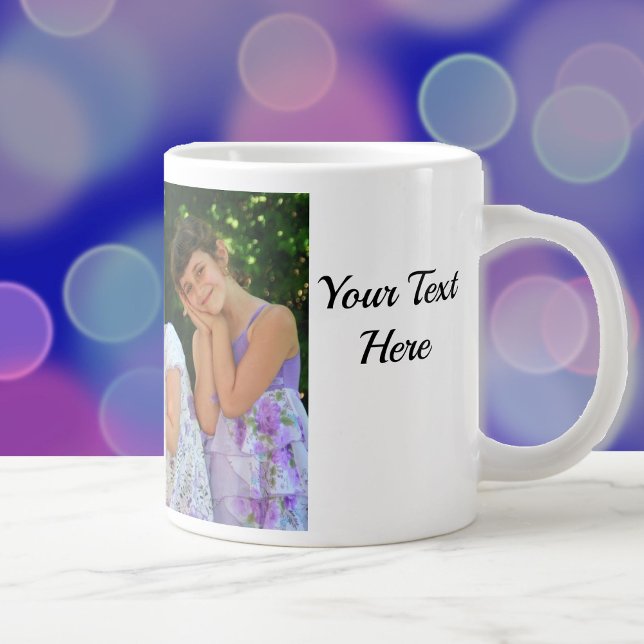 Caneca De Café Grande Personalizar Texto Personalizado Crianças Fotograf (Criador carregado)