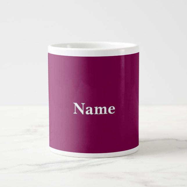 Caneca De Café Grande Personalizar vinho (Frente)