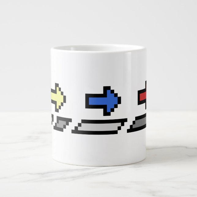 Caneca De Café Grande PERSONALIZE! - 6, 10 ou 20 oz. (3 Setas) Mug (Frente)