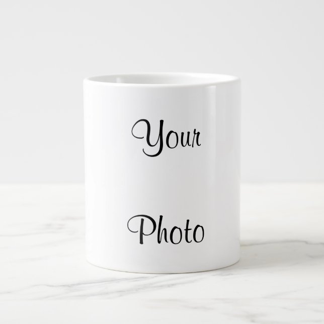 Caneca De Café Grande Personalize With Your Photo  (Frente)