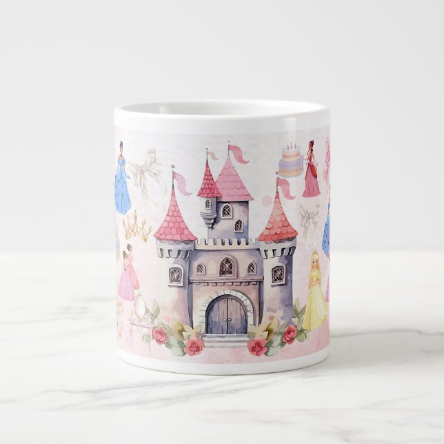 Caneca De Café Grande Personalized birthday princess mug, (Frente)