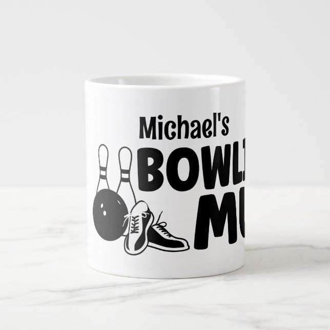 Caneca De Café Grande Personalized Bowling Mug Gift Jumbo-Tasse (Frente)