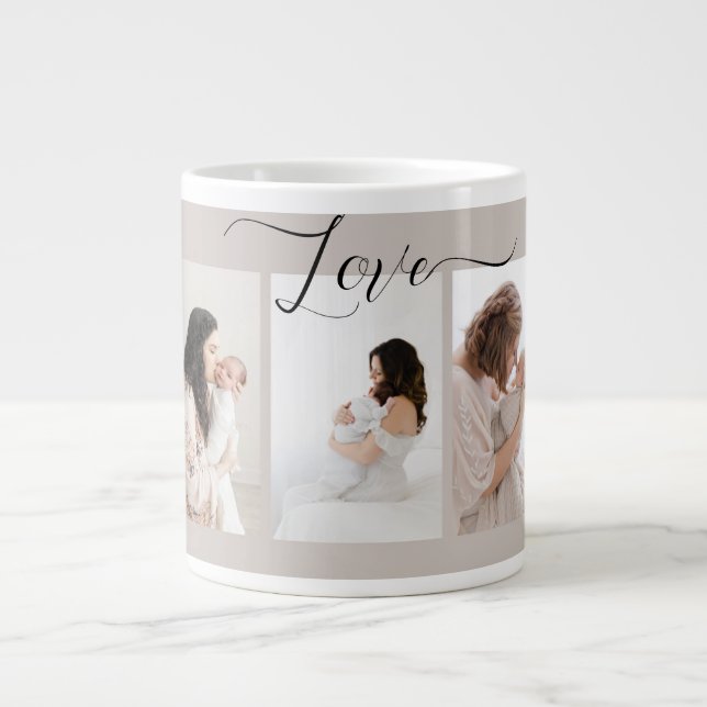 Caneca De Café Grande Personalized Coffee Mug with Family Memories (Frente)