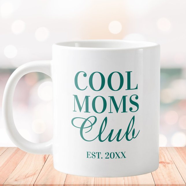 Caneca De Café Grande Personalized Cool Mom Club Quote Mothers Day (In situ)