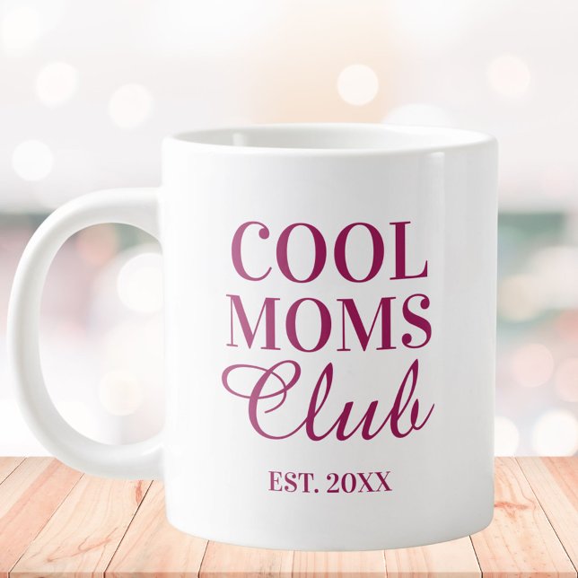 Caneca De Café Grande Personalized Cool Mom Club Quote Mothers Day (In situ)