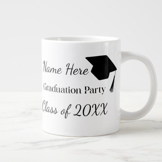 Caneca De Café Grande Personalized Graduation Custom Name Graduate Gift  (Direita)