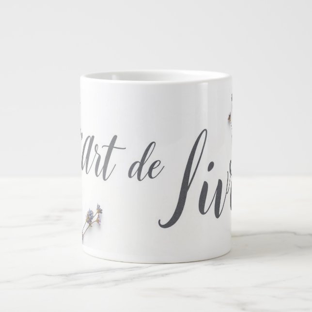 Caneca De Café Grande Personalized L'Art de Vivre Slow Living Aesthetic (Frente)
