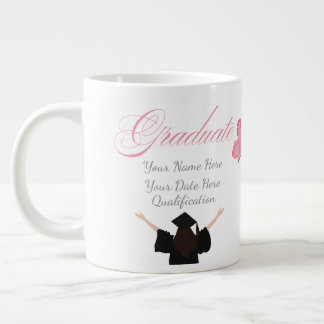 Caneca De Café Grande Personalized Pink Graduate Gift, Custom Name 