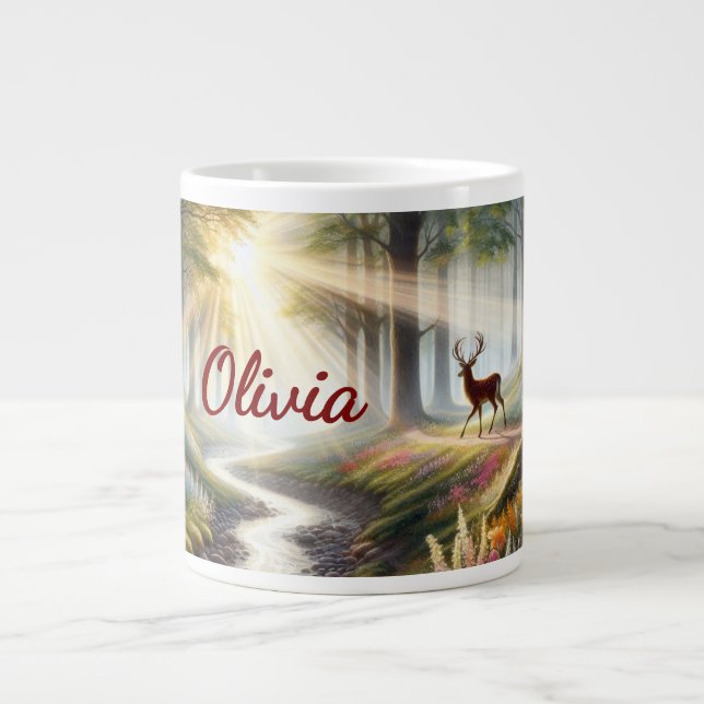 Caneca De Café Grande Personalized Woodland Faith Mug - Specialty Mug (Frente)