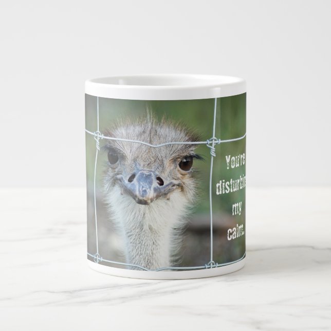 Caneca De Café Grande Perturbando Minha Calma (Frente)