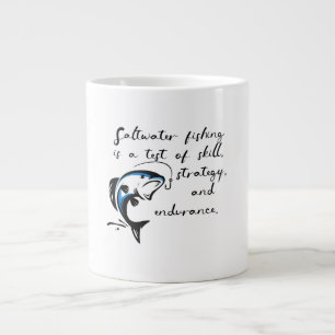 Caneca De Café Grande Pesca com água salgada.