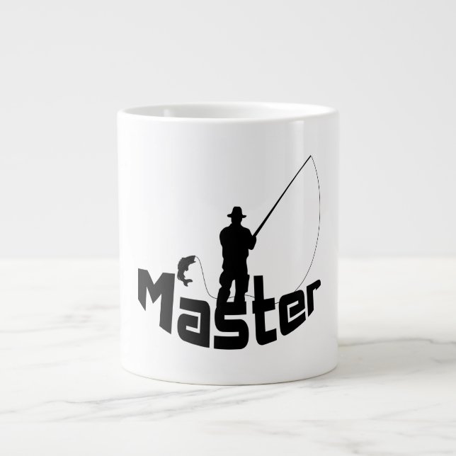 Caneca De Café Grande Pesca com mosca (Frente)