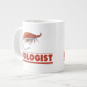 Caneca De Café Grande Pesca de Mosca Engraçada