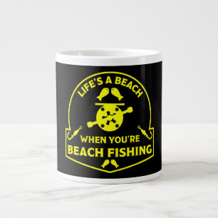 Caneca De Café Grande Pesca Funny Beach