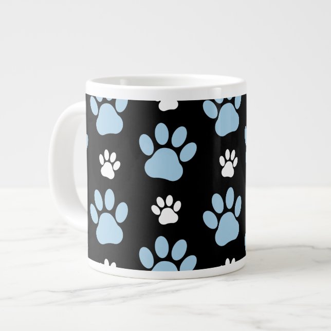 Caneca De Café Grande Pestanas, Patas Azuis, Patas De Cães, Patas De Ani (Frente Esquerda)