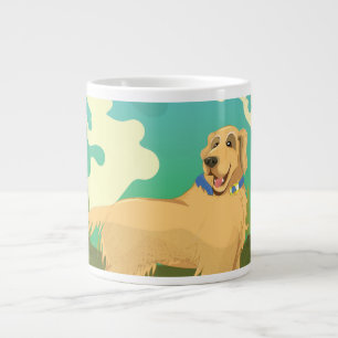 Caneca De Café Grande Pet Dog no parque