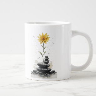 Caneca De Café Grande Pétalas e Pedras Sinfonia