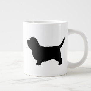 Caneca De Café Grande Petit Basset Griffon Vendeen Silhouettes PBGV