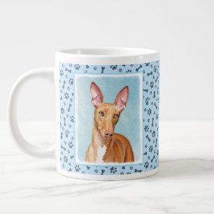 Caneca De Café Grande Pharaoh Hound Painting - Arte Cachorra Original