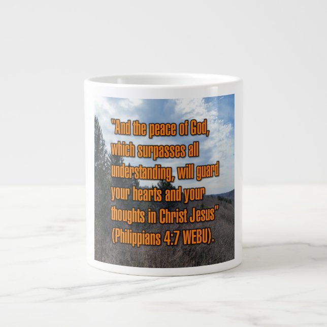 Caneca De Café Grande Philippians 4:7 WEBU Mug (Frente)
