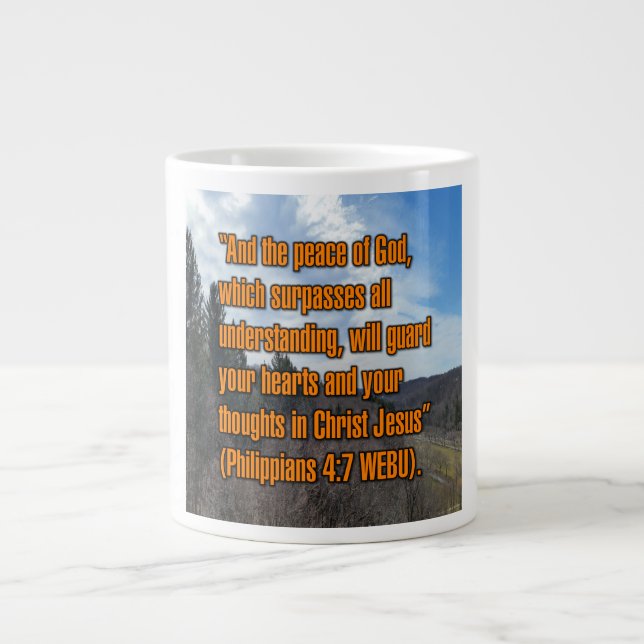 Caneca De Café Grande Philippians 4:7 WEBU Mug (Frente)