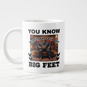 Caneca De Café Grande Piada de Pés-Bigpés