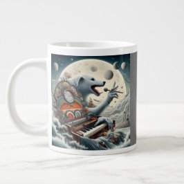 Caneca De Café Grande Pianista Canis Celestial