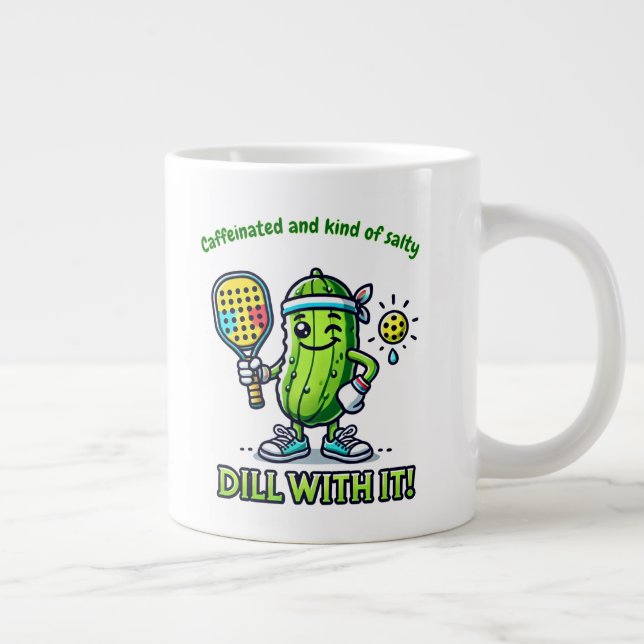 Caneca De Café Grande Pickleball Funny Coffee Mug Drinkware Kitchen (Direita)