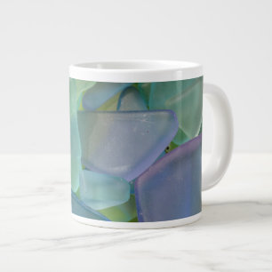 Caneca De Café Grande Pilha de vidro azul de praia, Alasca