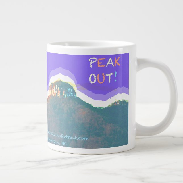 Caneca De Café Grande Piloto Mountain NC Souvenir Mug (Direita)