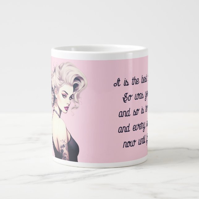 Caneca De Café Grande Pin-up inspirado na Barbie (Frente)