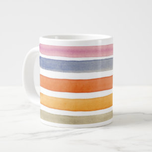 Caneca De Café Grande Pincéis de pincel pintados com a água, banners.