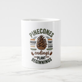 Caneca De Café Grande Pine cone design - A Promessa Evergreen