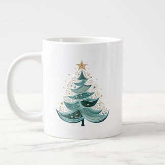 Caneca De Café Grande Pinho de inverno Tree Fora de Natal Mug