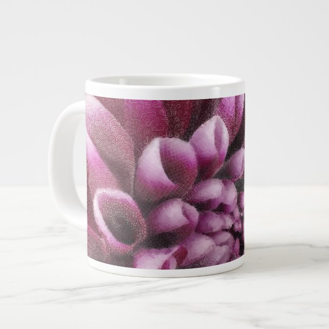 Caneca De Café Grande Pink Dahlia mug (Frente Esquerda)