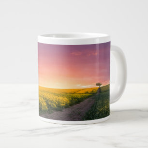 Caneca De Café Grande Pink Sky À Noite