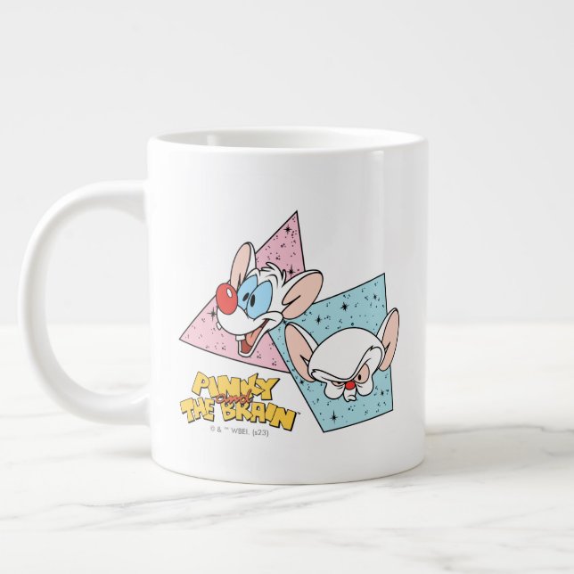 Caneca De Café Grande Pinky e o Cérebro | Gráficos retrorreflectores (Esquerda)