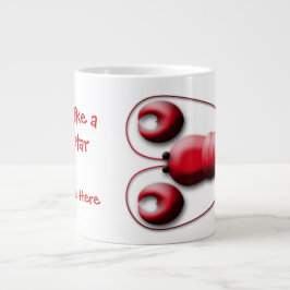 Caneca De Café Grande Pintores em forma de coração de lagosta vermelha